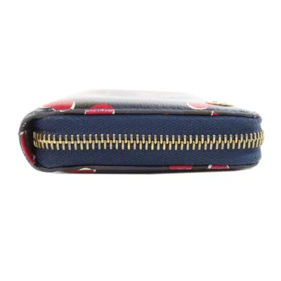 Pre-owned Gucci Navy Leather Long Wallet (bi-fold) ()