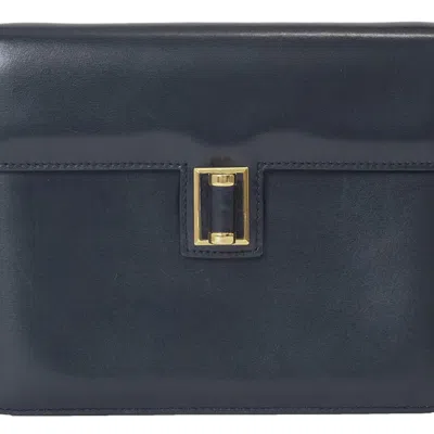 Pre-owned Gucci Navy Leather Shoulder Bag ()
