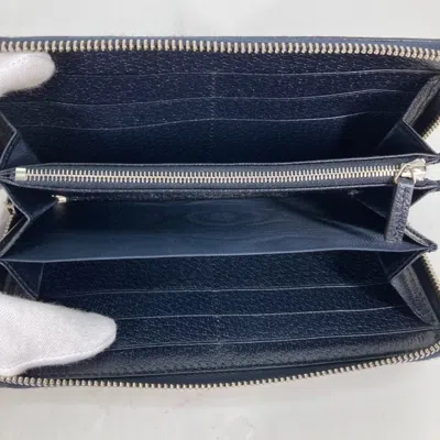 Pre-owned Gucci Navy Other Long Wallet (bi-fold) ()