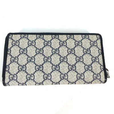Pre-owned Gucci Navy Other Long Wallet (bi-fold) ()