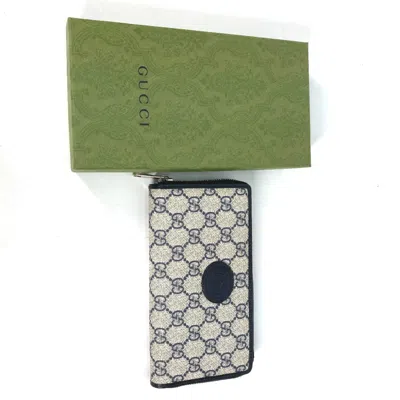 Pre-owned Gucci Navy Other Long Wallet (bi-fold) ()