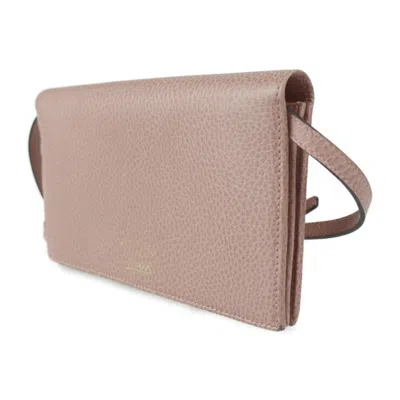 Pre-owned Gucci Pink Chain/shoulder Wallet ()