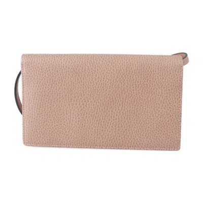 Pre-owned Gucci Pink Chain/shoulder Wallet ()