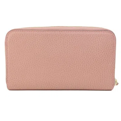 Pre-owned Gucci Pink Leather Coin Purse/coin Case ()