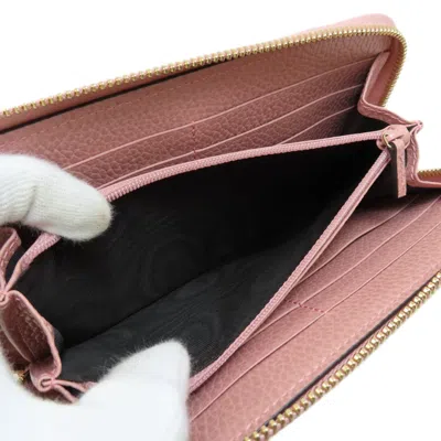 Pre-owned Gucci Pink Leather Coin Purse/coin Case ()