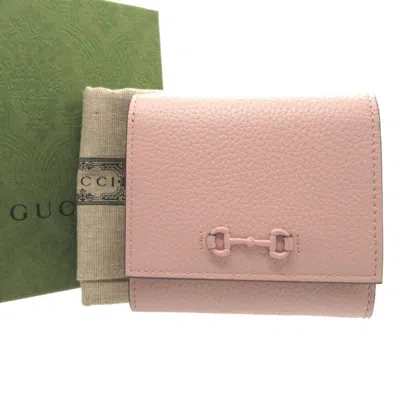 Pre-owned Gucci Pink Leather Wallet (bi-fold) ()