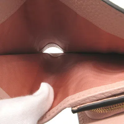 Pre-owned Gucci Pink Leather Wallet (bi-fold) ()