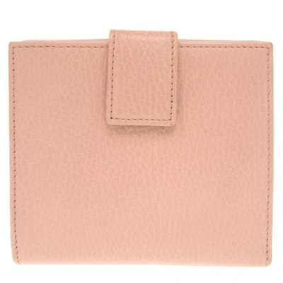 Pre-owned Gucci Pink Leather Wallet (bi-fold) ()