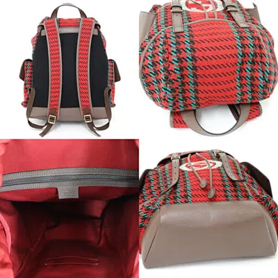 Pre-owned Gucci Red Color Backpack ()