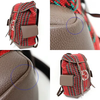 Pre-owned Gucci Red Color Backpack ()