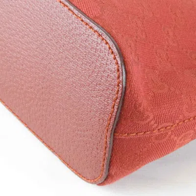Pre-owned Gucci Red Color Gg Canvas Shoulder Bag ()