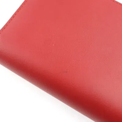 Pre-owned Gucci Red Color Leather Long Wallet (bi-fold) ()