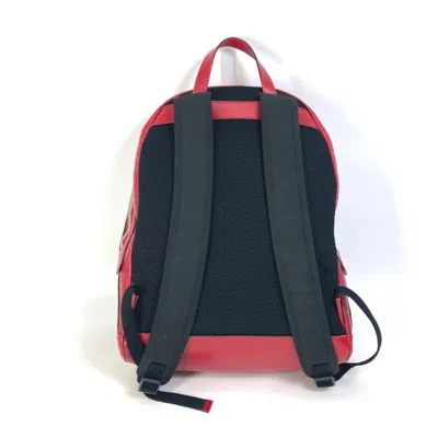 Pre-owned Gucci Red Leather Backpack ()