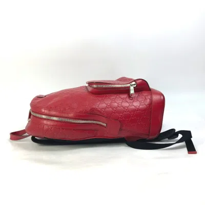 Pre-owned Gucci Red Leather Backpack ()