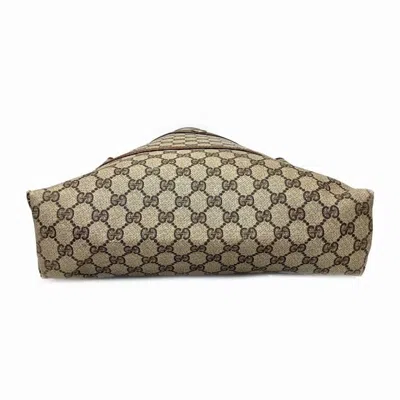 Pre-owned Gucci Sherry Line Brown Pvc Leather Tote Bag ()