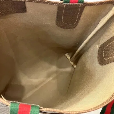 Pre-owned Gucci Sherry Line Brown Pvc Leather Tote Bag ()