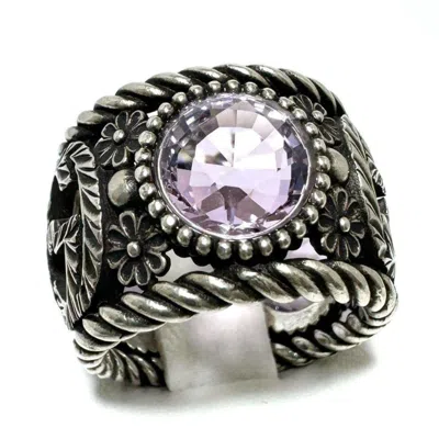 Pre-owned Gucci Silver Rhinestone Silver 925 Band Ring ()
