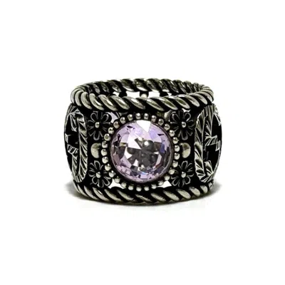 Pre-owned Gucci Silver Rhinestone Silver 925 Band Ring ()