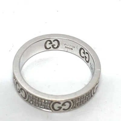 Pre-owned Gucci Silver White Gold (18k) Band Ring ()