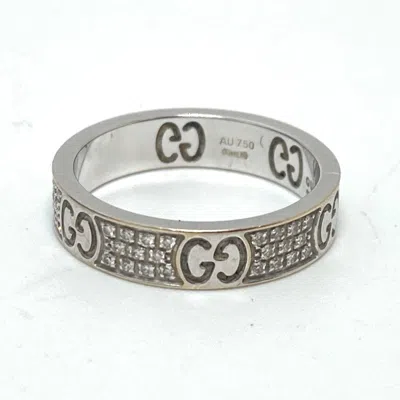 Pre-owned Gucci Silver White Gold (18k) Band Ring ()