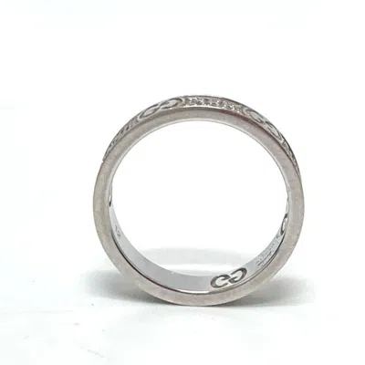 Pre-owned Gucci Silver White Gold (18k) Band Ring ()