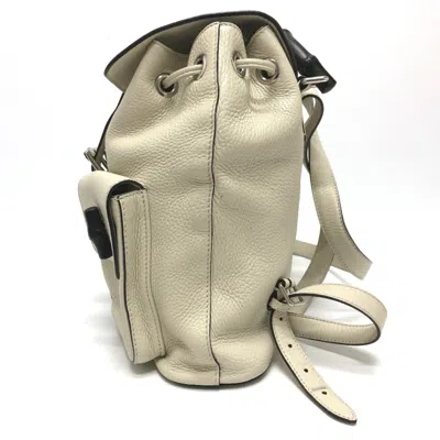 Pre-owned Gucci White Leather Backpack ()