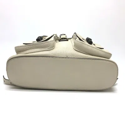 Pre-owned Gucci White Leather Backpack ()