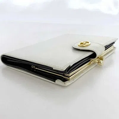 Pre-owned Gucci White Leather Wallet (bi-fold) ()