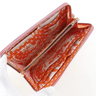 Pre-owned Hermes Azap Rose Azalee Epsom Leather Coin Purse/coin Case ()