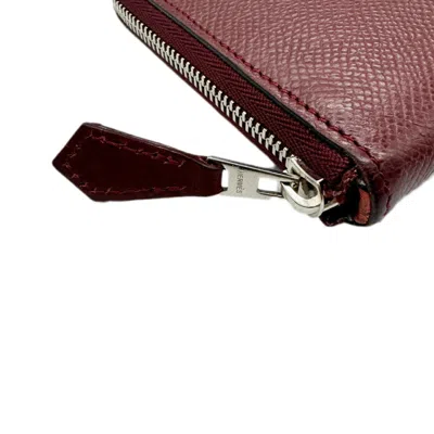 Pre-owned Hermes Azap Rouge H Epsom Leather Long Wallet (bi-fold) ()