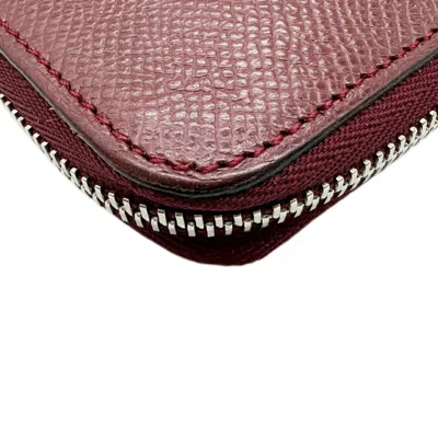 Pre-owned Hermes Azap Rouge H Epsom Leather Long Wallet (bi-fold) ()