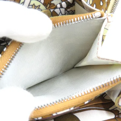 Pre-owned Hermes Azap White Epsom Leather Coin Purse/coin Case ()