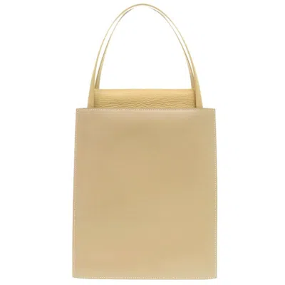 Pre-owned Hermes Beige Box Calf Leather Chevre Leather Tote Bag ()