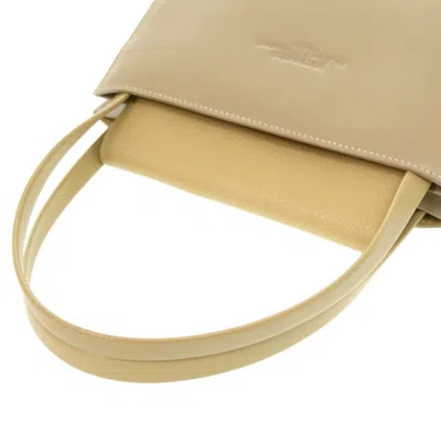 Pre-owned Hermes Beige Box Calf Leather Chevre Leather Tote Bag ()
