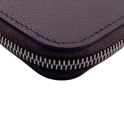 Pre-owned Hermes Beige Brown Leather Coin Purse/coin Case () In Beige, Brown