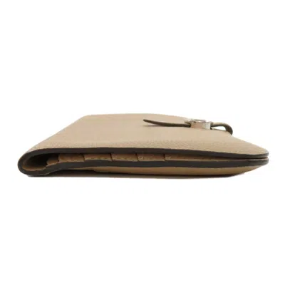 Pre-owned Hermes Beige Long Wallet (bi-fold) ()