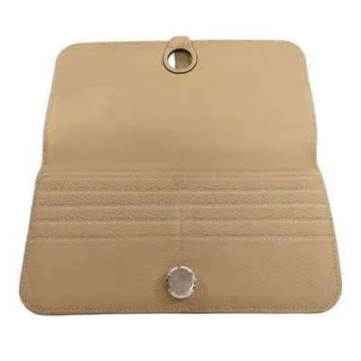 Pre-owned Hermes Beige Long Wallet (bi-fold) ()
