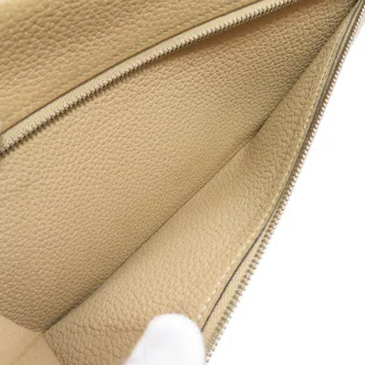 Pre-owned Hermes Beige Long Wallet (bi-fold) ()