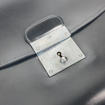 Pre-owned Hermes Black Box Calf Leather Clutch Bag Pouch ()