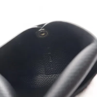Pre-owned Hermes Black Epsom Leather Coin Purse/coin Case ()