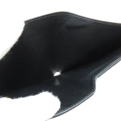 Pre-owned Hermes Black Epsom Leather Wallet (bi-fold) ()