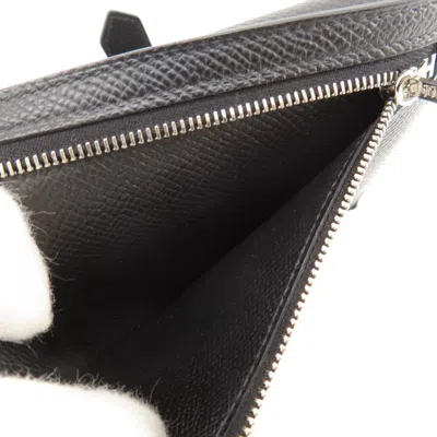 Pre-owned Hermes Black Epsom Leather Wallet (bi-fold) ()