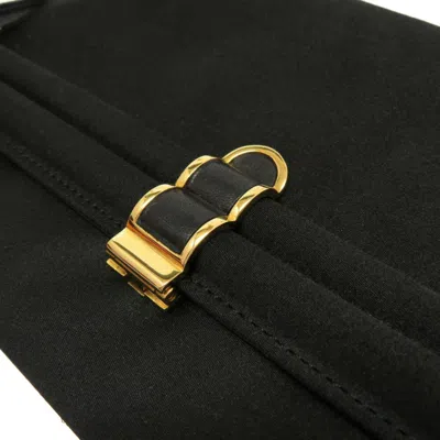 Pre-owned Hermes Black Satin Shoulder Bag ()