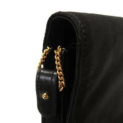Pre-owned Hermes Black Satin Shoulder Bag ()