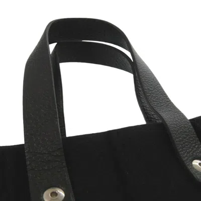 Pre-owned Hermes Black Wool Leather Tote Bag ()