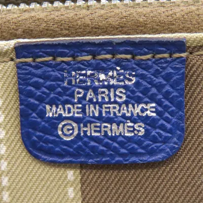 Pre-owned Hermes Blue Epsom Leather Coin Purse/coin Case ()