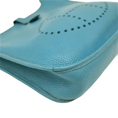 Pre-owned Hermes Blue Jean Taurillon Clemence Leather Shoulder Bag ()