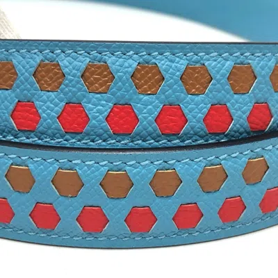 Pre-owned Hermes Blue Leather Chain/shoulder Wallet ()