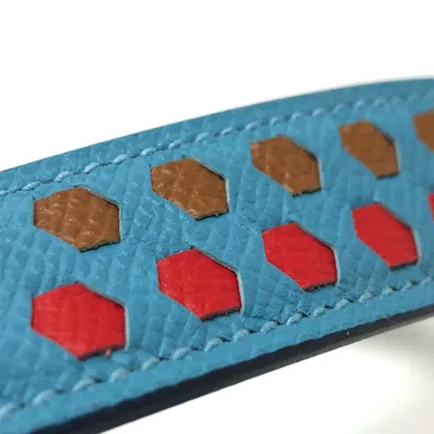 Pre-owned Hermes Blue Leather Chain/shoulder Wallet ()