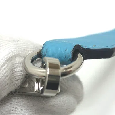 Pre-owned Hermes Blue Leather Chain/shoulder Wallet ()